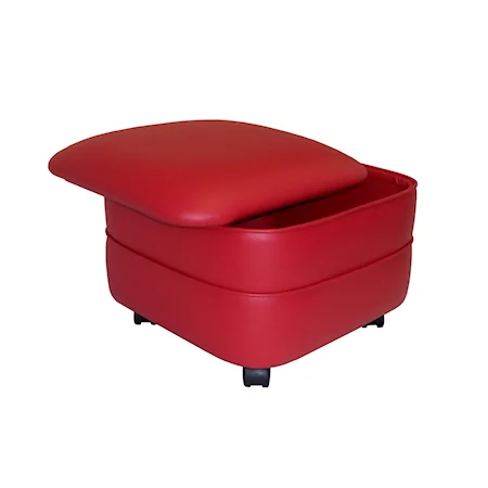 Square Storage Ottoman on Wheels